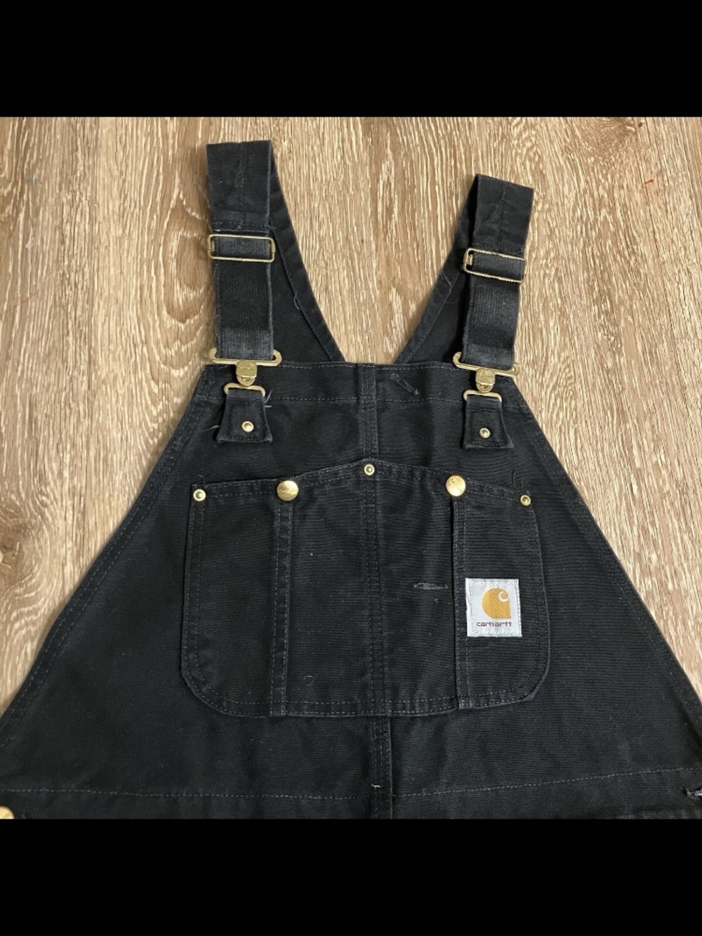 Carhartt R03 BLK Bib Overalls Men's 36x32 Black Insulated Duck Canvas Workwear - Picture 3 of 15